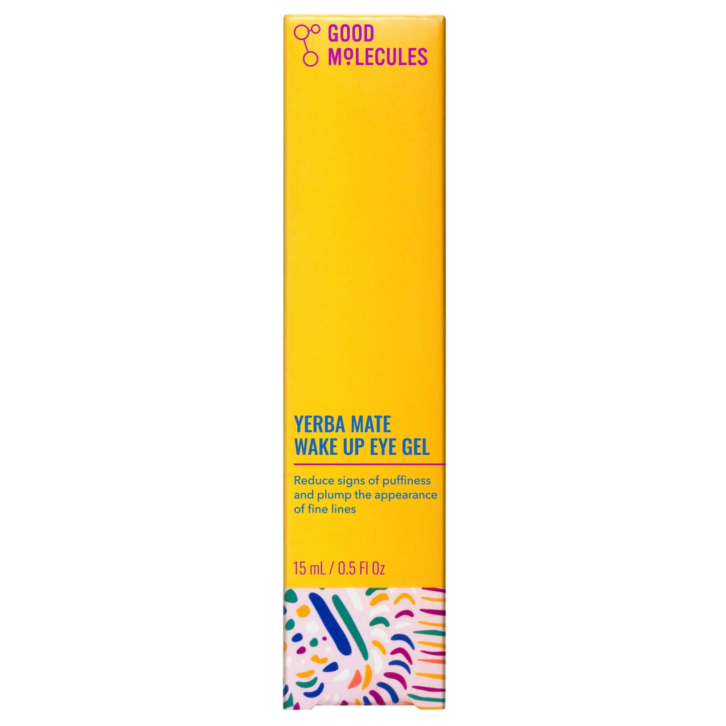 Yerba Mate Wake up Eye Gel - Hydrating Undereye Gel Cream with Hyaluronic Acid & Caffeine, Targets Dark Circles & Puffiness, Skincare for Face, 0.5 Fl Oz
