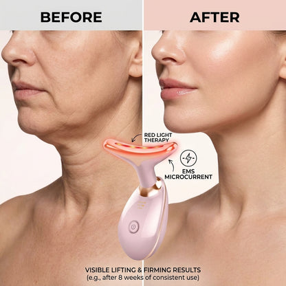 7-in-1 LED face and neck massager for at-home skincare
