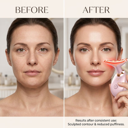 7-in-1 LED face and neck massager for at-home skincare

