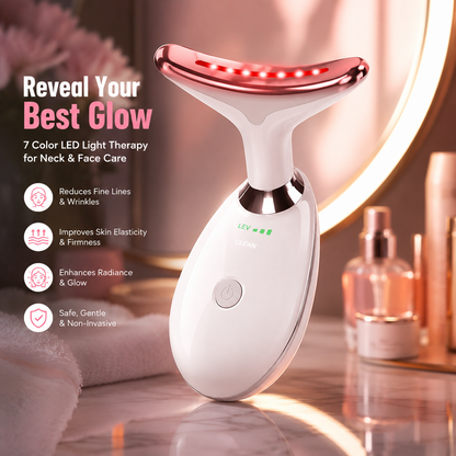 7-Color LED Face & Neck Massager – Glow, Lift & Firm Naturally