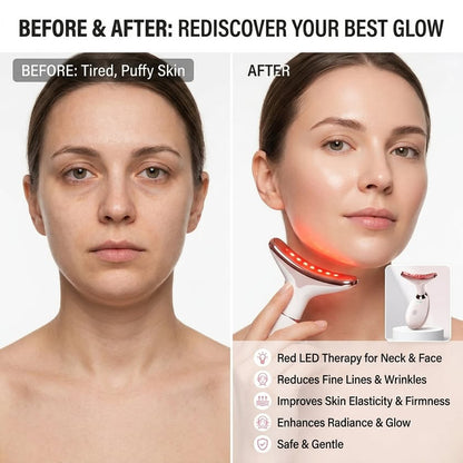 7-Color LED Face & Neck Massager – Glow, Lift & Firm Naturally