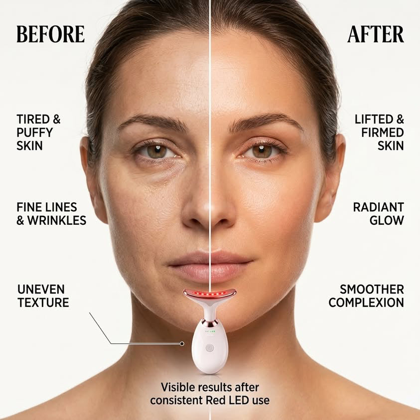 7-Color LED Face & Neck Massager – Glow, Lift & Firm Naturally