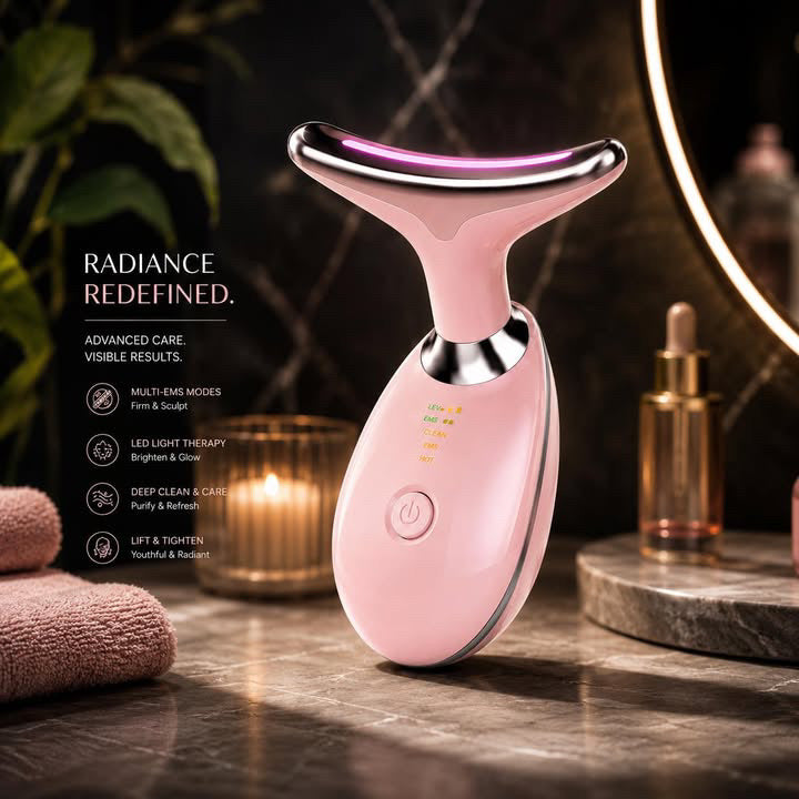 7-Color LED Face & Neck Massager – Glow, Lift & Firm Naturally